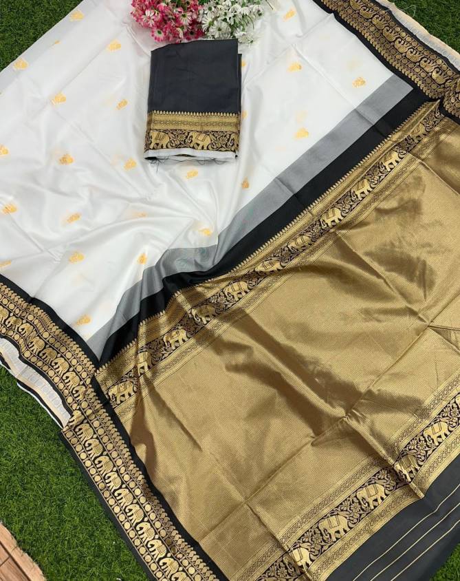 Onamnx By Aab White Lichi Silk Designer Saree Wholesale Clothing Suppliers In India